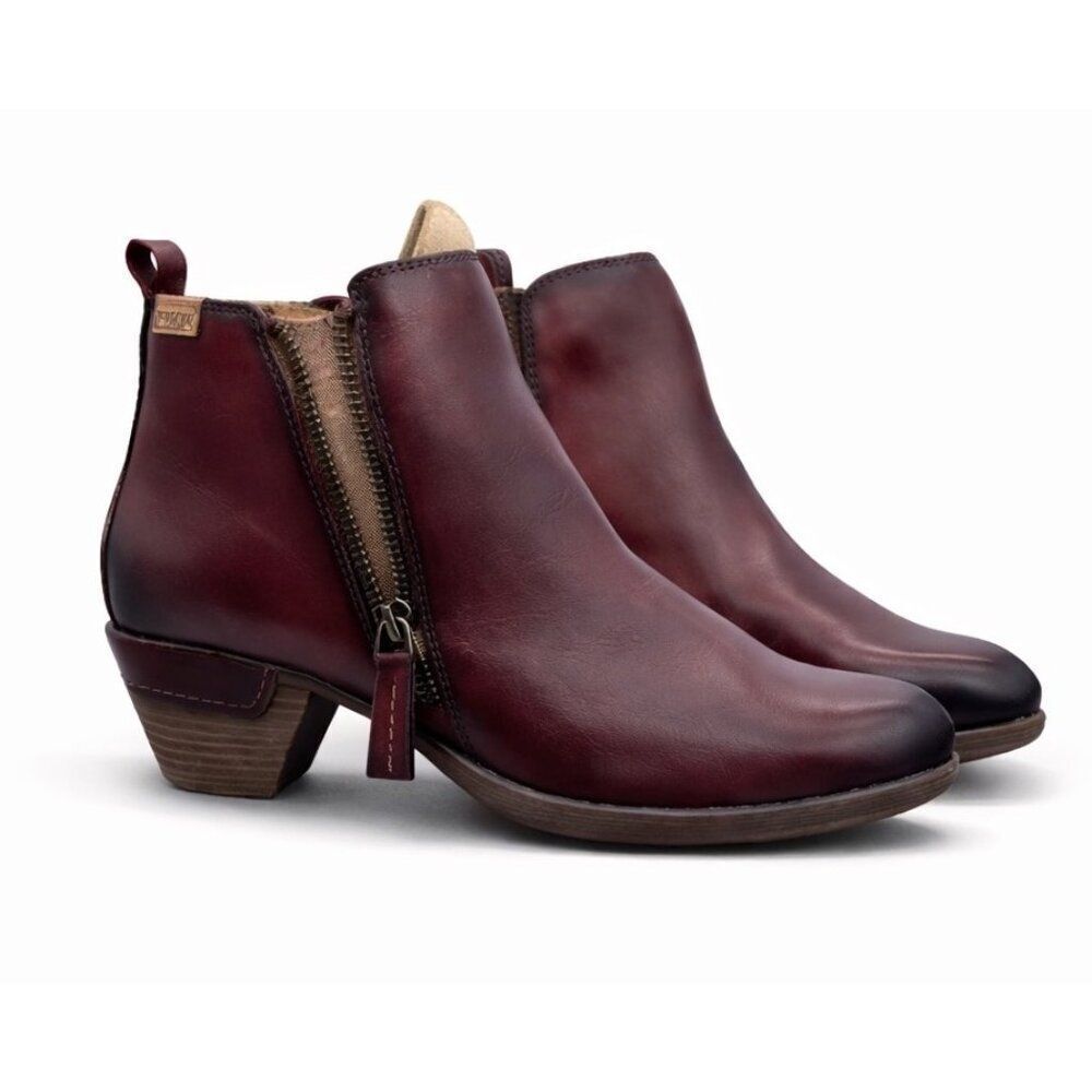 PIKOLINOS Rotterdam 902-8900 Calfskin Leather Women Ankle Boot EU 37 Zip Bootie
